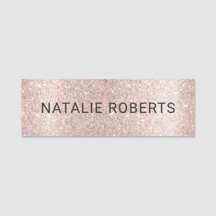 高級赤面バラ金ゴールドグリッター美しいサロンスパ 名札