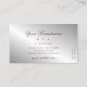 高級赤面バラ金ゴールドシルバーアンドスパークルダイヤモンド 名刺 (裏面)