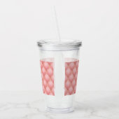 高級赤面ピンクローズ金ゴールドダイヤモンドタフテッドパターン アクリルタンブラー (左)