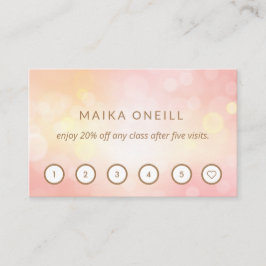 高級赤面ピンク《写真》ぼけ味ウェルネスマッサージヨガ 名刺