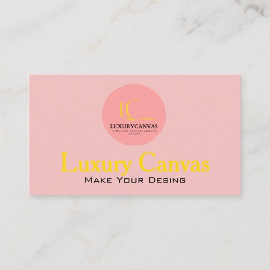 高級赤面ピンクQRコード美しい名刺 名刺 (裏面)