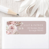 高級赤面モダン結婚差出人住所 ラベル (インサイチュ)