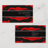 高級赤黒プロエレガントフィーフェミニンル 名刺 (正面/裏面)