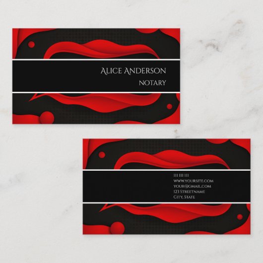 高級赤黒プロエレガントフィーフェミニンル 名刺 (正面/裏面)