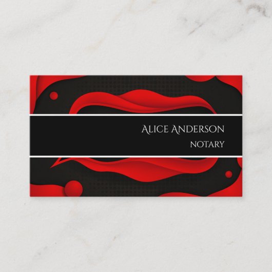 高級赤黒プロエレガントフィーフェミニンル 名刺 (正面)