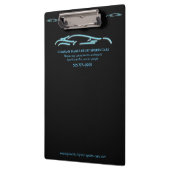 高級車のロゴ – アイスブルースポーツカーの黒 クリップボード (左)