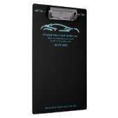 高級車のロゴ – アイスブルースポーツカーの黒 クリップボード (右)