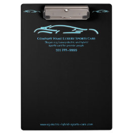 高級車のロゴ – アイスブルースポーツカーの黒 クリップボード