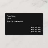 高級車の車サービス名刺 名刺 (裏面)