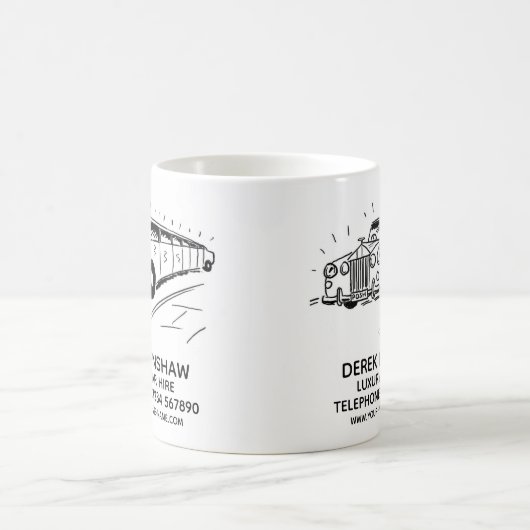 高級車を雇うプロモーションコーヒーマグ コーヒーマグカップ (中央)