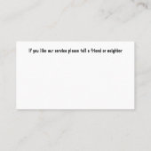 高級車サービスタクシー 名刺 (裏面)