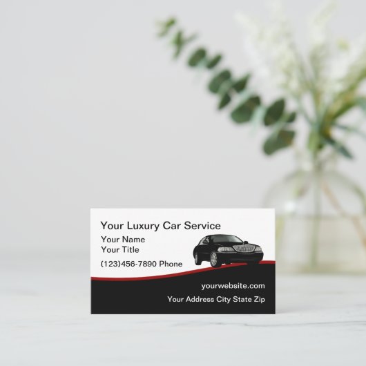 高級車サービス用タクシー 名刺 (スタンド正面)