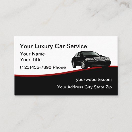 高級車サービス用タクシー 名刺 (正面)