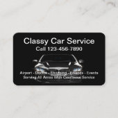 高級車タクシーサービスビジネスカード 名刺 (正面)