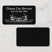 高級車タクシーサービスビジネスカード 名刺 (正面/裏面)