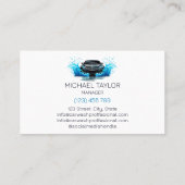 高級車車の洗車の詳細 名刺 (裏面)