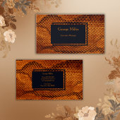 高級野生のヘビ皮 名刺