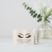 高級金エレガント属の真珠の首飾りメイクアップ ロイヤリティカード (スタンド正面)