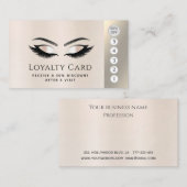 高級金エレガント属の真珠の首飾りメイクアップ ロイヤリティカード (正面/裏面)