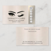 高級金エレガント属の真珠の首飾りメイクアップ ロイヤリティカード (正面/裏面)