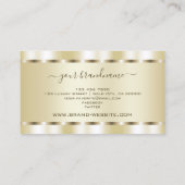 高級金ゴールドきらめく効果プロフェッショナルとモダン 名刺 (裏面)