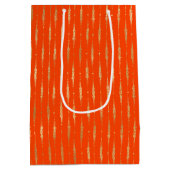 高級金ゴールドとオレンジの幾何学的パターン ミディアムペーパーバッグ (裏面)