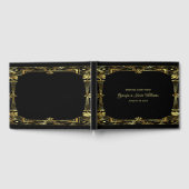 高級金ゴールドとブラックアートデコフレーム ゲストブック (全面)