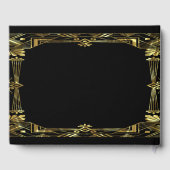 高級金ゴールドとブラックアートデコフレーム ゲストブック (裏面)