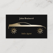 高級金ゴールドとブラックオートビジネスカード 名刺 (正面)