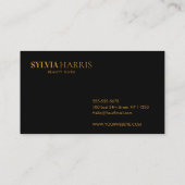 高級金ゴールドとブラック 名刺 (裏面)