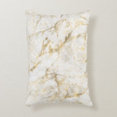 高級金ゴールドとホワイトマーブル アクセントクッション (正面(垂直))