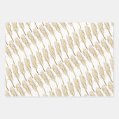 高級金ゴールドとホワイト ラッピングペーパーシート (正面2)