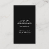 高級金ゴールドと金ゴールドメタリックブラシストライプの 名刺 (裏面)