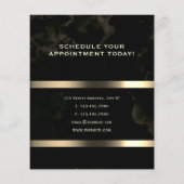 高級金ゴールドと黒い大理石公証人 チラシ (裏面)