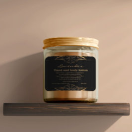 高級金ゴールドと黒い材料の長方形 スクエアシール