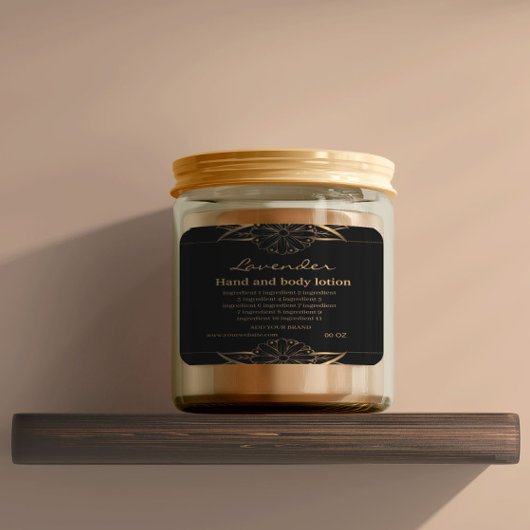 高級金ゴールドと黒い材料の長方形 スクエアシール