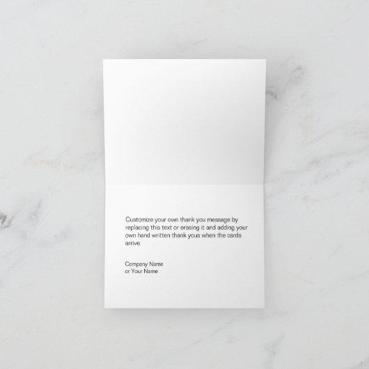 高級金ゴールドと黒人ビジネス サンキューカード (内部)