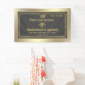 高級金ゴールドアピールクラウンハチミツバチ 横断幕 (インサイチュ)