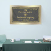 高級金ゴールドアピールクラウンハチミツバチ 横断幕 (トレードショー)