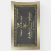 高級金ゴールドアピールクラウンハチミツバチ 横断幕 (縦)