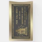 高級金ゴールドアピールクラウンビーハイブ 横断幕 (縦)