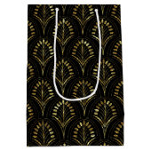 高級金ゴールドアールデコ ミディアムペーパーバッグ (裏面)