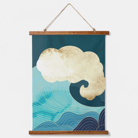 高級金ゴールドウォールアート 吊り下げ型タペストリー (正面)