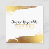 高級金ゴールドエッジスタイリッシュモダンボスシック スクエア名刺 (正面)