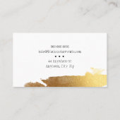 高級金ゴールドエッジスタイリッシュモダンボスシック 名刺 (裏面)