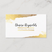 高級金ゴールドエッジスタイリッシュモダンボスシック 名刺 (正面)