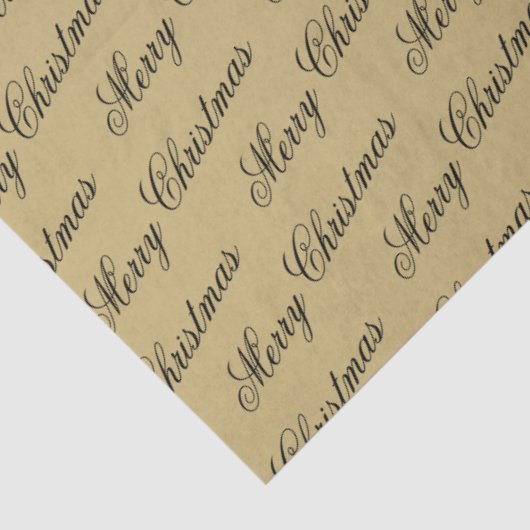 高級金ゴールドエレガントスクリプトメリークリスマス 薄葉紙 (詳細)
