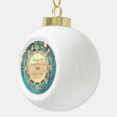 高級金ゴールドエレガントダイヤモンド50結婚th セラミックボールオーナメント (右)