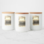 高級金ゴールドエレガントフローラ製品ラベルモノグラム フードラベル (ボトル)