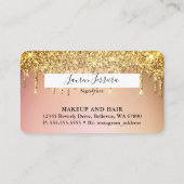 高級金ゴールドグラムクレジットカードスタイル名刺 名刺 (裏面)